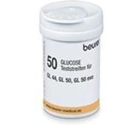 Beurer Bandelettes pour lecteur de glycémie GL44/GL50/GL50Ev – 50 bandelettes – Blanc