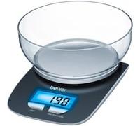 Beurer KS25 Balance de cuisine numérique avec récipient de mesure Plage de pesée (max.)=3 kg noir 220 x 150 x 50