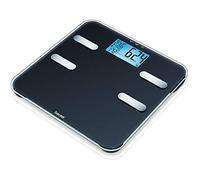 Beurer Balance de diagnostic BF 185, balance personnelle pour mesurer le poids, la graisse corporelle, l'eau corporelle, le pourcentage musculaire et la masse osseuse, avec calcul des besoins caloriques AMR, avec 10 espaces de mémoire utilisateur