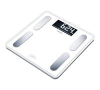 Beurer Balance diagnostique BF 400 blanche Signature Line, analyse corporelle précise pour un maximum de 10 personnes, avec très grand écran LCD inversé, capacité de charge jusqu'à 200 kg