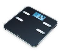 Beurer Balance de diagnostic BF 185, balance personnelle pour mesurer le poids, la graisse corporelle, l'eau corporelle, le pourcentage musculaire et la masse osseuse, avec calcul des besoins caloriques AMR, avec 10 espaces de mémoire utilisateur