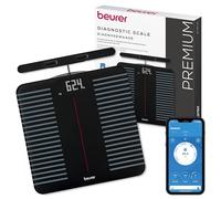 Beurer BF 990 Balance de graisse corporelle avec capteurs manuels, pèse-personne numérique avec connexion App, 25 mesures avec graisse corporelle & masse musculaire, 8 électrodes, 180 kg