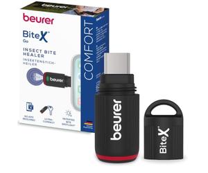 Beurer BiteX Go Deep Black, dispositif anti moustique contre piqure moustique, pour smartphone USB-C, traitement des démangeaisons, piqûres et morsures d’insectes, avec lumière