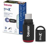 Beurer BiteX Go Deep Black Dispositif contre les démangeaisons pour smartphone, traitement des piqûres et des morsures d'insectes, dispositif pour Android et iPhone (USB-C), avec lumière