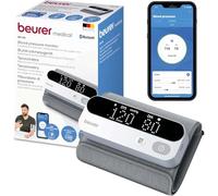 Beurer BM 59 Tensiomètre au bras, brassard innovant sans tuyaux ni câbles, indicateur de risque LED, détection d'arythmie, brassard de 22 à 42 cm, dispositif médical, avec connexion à l'application
