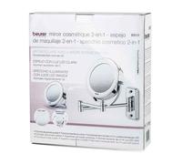 Beurer Miroir de maquillage BS 59 Éclairage LED 2-en-1 mural et sur pied Grossissement x5 Argent