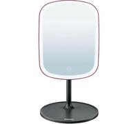 Beurer BS47BF2025 Miroir cosmétique avec lumière LED réglable, grossissement 1x/5x, rotatif et base stable pour maquillage et soin du visage