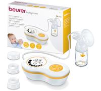 Beurer BY 40 Tire-lait électrique avec mode de stimulation et fonction mémoire, adaptateurs Avent et NUK inclus