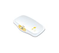 Beurer Pèse-bébé BY 80, surface incurvée, 20 kg, tare et maintien, graduation de 5 g, Blanc/Jaune