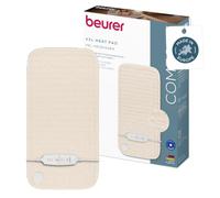 Beurer Coussin chauffant HK 126 XXL Teddy bou oussin chauffant | Surface chauffante doux au look en bouclé teddy, 3 réglages de la température, lavable, avec arrêt automatique, 60 x 30 cm