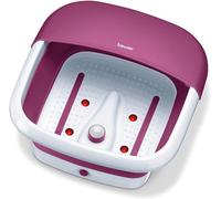 Beurer FB 30 Bain pour les pieds pliable avec chauffage à l'eau, massage par vibrations et massage à bulles, repose-pieds massant, points lumineux infrarouges, station de pédicure intégrée