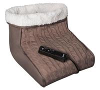 Beurer FM 28 Masseur de Pieds 2 en 1 : Masseur Electrique et Chauffe-Pieds avec Vibration Massage 3 Programmes Tissu Velours Doux Massage pour Les Pieds Compact avec Câble USB-C Gris