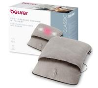 Beurer FM 28 Masseur de Pieds 2 en 1 : Masseur Electrique et Chauffe-Pieds avec Vibration Massage 3 Programmes Tissu Velours Doux Massage pour les Pieds Compact avec Câble USB-C Gris