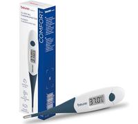 Beurer FT 17 Thermomètre clinique numérique, thermomètre avec pointe de mesure flexible pour la mesure orale, rectale et axillaire, mesure en 10 s, indicateur de fièvre, pour bébés, enfants et adultes