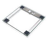 Beurer GS 11 Pèse-personne en verre numérique avec écran LCD, capacité de charge de 150 kg, transparent