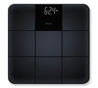 Beurer GS 235 Balance Pèse-personne en verre, pèse-personne numérique avec écran Magic, surface antidérapante en aspect carrelage mat, noir