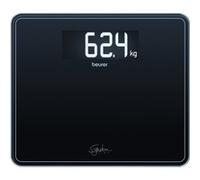 Beurer GS 410 Signature Line, Pèse-personne en verre avec plateau de pesée extrêmement large en verre de sécurité, écran noir élégant au format XXL et capacité de transport jusqu'à 200 kg, Noir
