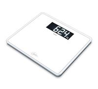 Beurer GS 410 Signature Line, Pèse-personne en verre avec plateau de pesée extrêmement large en verre de sécurité, écran noir élégant au format XXL et capacité de transport jusqu'à 200 kg, Blanc