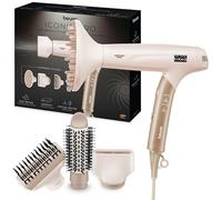 Beurer HC 150 FusionDry Pro Sèche-cheveux, sèche-cheveux ultra-léger avec moteur numérique puissant, poignée pliante ergonomique idéale pour les voyages, incl. 4 accessoires de coiffage
