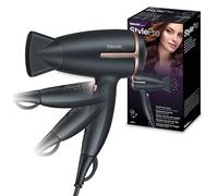 Beurer HC 25 Sèche-cheveux de voyage pliable avec fonction ionique, puissant, pour des cheveux doux et souples, pour les déplacements, 1 600 watts, adaptation mondiale de la tension 110-120/220-240 V