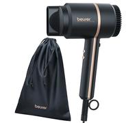 Beurer HC 35 sèche-cheveux compact avec fonction ionique pour des cheveux brillants et lisses, embout concentrateur inclus, 1600-2000 Watt, séchoir noir/rose