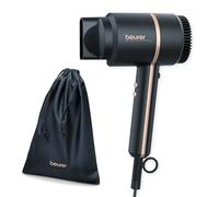 Beurer HC 35 sèche-cheveux compact avec fonction ionique pour des cheveux brillants et lisses, embout concentrateur inclus, 1600-2000 Watt, séchoir noir/rose