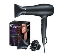 Beurer Sèche-cheveux HC 50 – Ionique, 2200 W, buse de coiffage et diffuseur de volume – Noir/Rosé