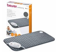 Beurer HK 123 Coussin chauffant en peluche avec 3 niveaux de température et arrêt automatique, lavable en machine, fabriqué en Europe, format XXL 60 x 30 cm