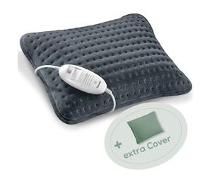 Beurer HK 48 Cosy Coussin chauffant pour canapé avec chauffage rapide, 3 niveaux de température éclairés et arrêt automatique, coussin réversible extra doux, avec housse supplémentaire en feutre, vert