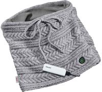 Beurer HK37 Heat-To-Go Heat Snood Grey Cable-Knit with Concealed Heating Element Soft Fleece Lining 3 Temperature Settings Removable Powerbank