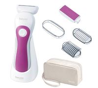 Beurer HL 36 Rasoir, rasoir électrique peau sèche et humide, 4 accessoires, tête de rasage mobile avec fonction trim, grille de rasage contre les irritations cutanées, lumière LED claire, avec accu