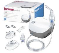Beurer IH 18 Nébuliseur pour rhumes et maladies respiratoires telles que l'asthme et la BPCO, pour la nébulisation de médicaments, nébuliseur pour adultes et enfants, design en blanc, compact