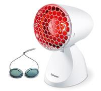 Beurer IL 11 lampe infrarouge avec grille de protection, dispositif médical pour utilisation en cas de rhume et de tension musculaire, 5 niveaux d'inclinaison, lunettes de protection incluses