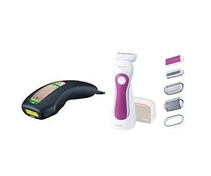 Beurer IPL 5800 Pure Skin Pro Épilateur à la lumière pulsée longue durée, utilisation sur corps, visage, maillot & Beurer HL 36 Rasoir, rasoir électrique peau sèche et humide