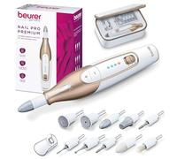 Beurer Kit électrique de manucure et pédicure avec lime à ongles puissante avec 7 accessoires et système de vitesse pour soins de qualité de salon de mains et pieds à domicile