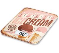 Beurer Balance de cuisine KS 19 - motif Ice-Cream - marron clair / vieux rose