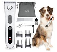Beurer Love Your Pet Tondeuse Fluffy pour chiens et chats, tondeuse silencieuse, pour poils denses et feutrés, tondeuse pour animaux avec batterie, kit de soin du pelage 9 pièces
