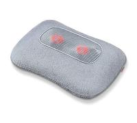 Beurer MG 145 Coussin de massage, masseur du dos et de la nuque pour un massage shiatsu relaxant, fonction chauffante, housse lavable, 4 têtes massantes, gris