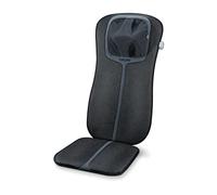 Beurer MG 254 Housse de Massage Shiatsu 3D | 4 Têtes de Massage Relaxantes ¬| Pour tout le Dos, le Cou et les épaules | Fonctions de Lumière et Chaleur | 2 Vitesse | Noir et Gris