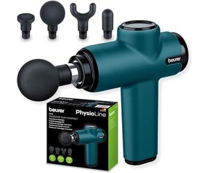 Beurer MG 99 pistolet de massage maniable avec 4 accessoires, massage puissant des points de déclenchement, relâchement des tensions, appareil de massage musculaire compact avec 5 niveaux d'intensité