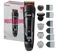 Beurer MN9X Multigroomer, pour tondre & raser tout le corps, 11 accessoires de haute qualité (tondeuse à barbe, à cheveux, pour oreilles et nez, bodygroomer), étanche, fonctionne sur batterie