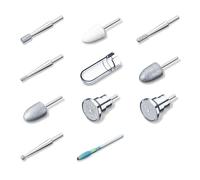 Beurer MP 100/ MP 200 Kit de rechange pour les appareils de manucure MP 100 et MP 200, 10 embouts de fraise à ongles en saphir, céramique et feutre, 30 embouts jetables, avec capuchon de protection
