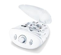 Beurer MP 100 Station professionnelle de manucure/pédicure, 10 embouts en saphir et feutre, embout de protection contre la poussière d'ongles, jusqu'à 20.000 tr/min