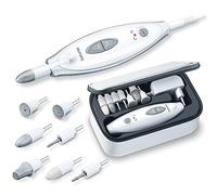 Beurer MP 41 Fraise à ongles électrique, pour manucure/pédicure professionnelle à domicile, 7 accessoires pour les mains et les pieds, avec lumière LED et pochette de rangement