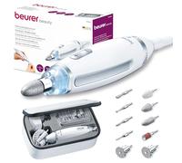 Beurer MP 62 Ponceuse pour ongles électrique, 10 embouts, lumière LED et pochette de rangement, blanc