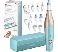 Beurer MP 84 Ponceuse pour ongles, lime à ongles électrique avec batterie, 10 embouts, lumière LED, étui de rangement inclus, jusqu'à 4400 tr/min, set d'ongles pour manucure/pédicure