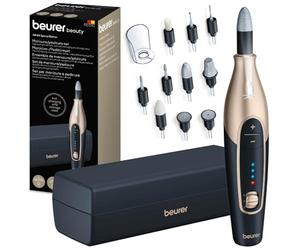 Beurer MP 84 Special Edition Ponceuse pour ongles, lime à ongles électrique avec batterie, 10 embouts, lumière LED, étui de rangement inclus, jusqu'à 4400 tr/min, pour la manucure et pédicure