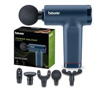 Beurer PowerReload Pistolet de massage, massage des points de déclenchement pour régénération, appareil de massage musculaire puissant avec 5 embouts, 5 niveaux d’intensité, extrêmement silencieux