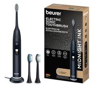 Beurer SC 50 Brosse à dents électrique sonique avec 5 modes de brossage et capteur de pression, 80 000 oscillations, écran avec indicateur de temps de brossage, 2 brossettes, boîtier 100% recyclé