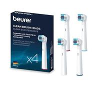 Beurer Têtes de brosse électriques TB 30/50 - Lot de 4 Clean compatibles Oral-B Blanc